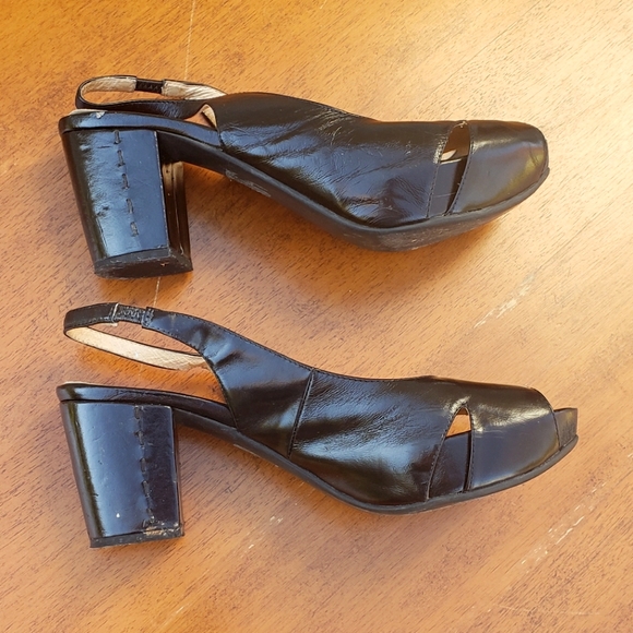 Miz Mooz Shoes - Miz Mooz Valerie Leather Slingback Block Heel Shoes